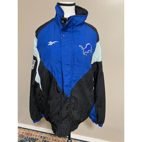 Vintage Detroit Lions Reebok NFL Pro Line nylon jacket. Unsized - Picture 1 of 12